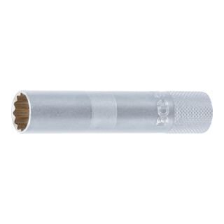 BGS Zündkerzen-Einsatz mit Magnet, Zwölfkant, lang Antrieb Innenvierkant 10 mm SW 14 mm