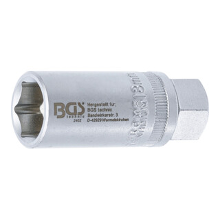 BGS Zündkerzen-Einsatz Sechskant Antrieb Innenvierkant 12,5 mm (1/2 Zoll) SW 18 mm