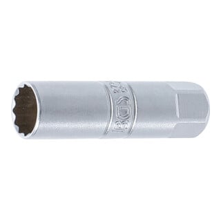 BGS Zündkerzen-Einsatz Zwölfkant 2791, Antrieb Innenvierkant 10 mm (3/8"), SW 14 mm