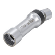 BGS Zündkerzen-Gelenkeinsatz Zwölfkant mit Haltefeder 6849, Antrieb Innenvierkant 10 mm (3/8"), SW 18 mm-5