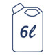 Bidon à col large 6 L Hünersdorff, HD-PE naturel, avec protection UV