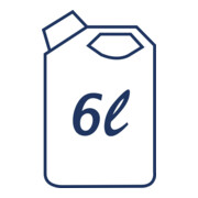 Bidon à col large 6 L Hünersdorff, HD-PE naturel, avec protection UV