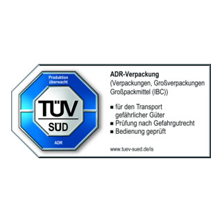Hünersdorff Bidon de carburant STANDARD, HDPE avec homologation UN, accessoires rouges