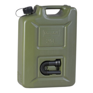 Bidon p. carburant contenu 20 l L. 350 x l. 165 x H. 495 mm vert olive