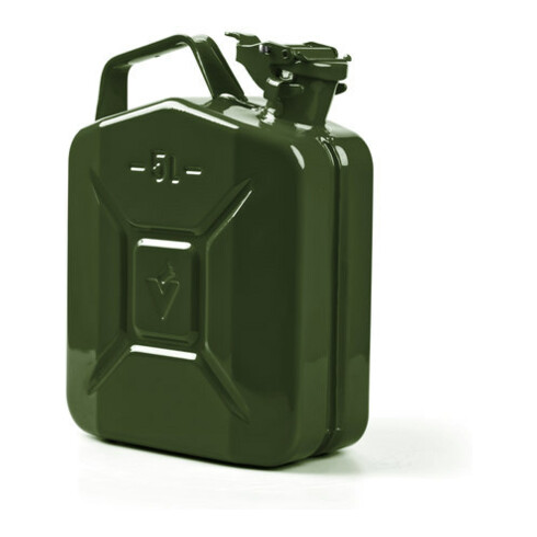Bidon p. carburant contenu 5 l L. 230 x l. 120 x H. 310 mm vert olive