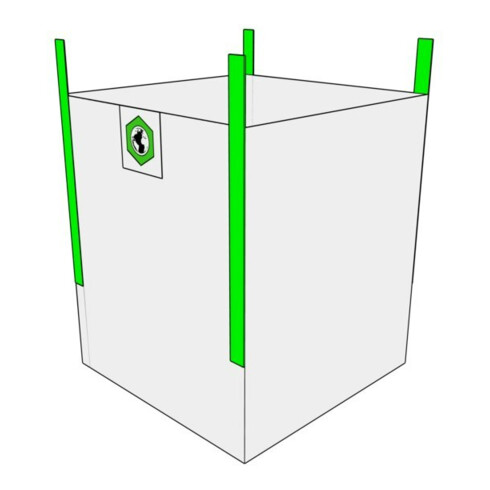 Big Bag 60x60x60cm, charge utile 1000 kg, SF : 5:1