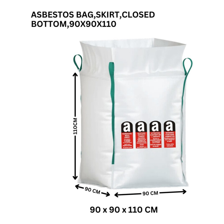 Big Bag 90x90x110cm, SWL 1000kg, SF:5:1 Asbest