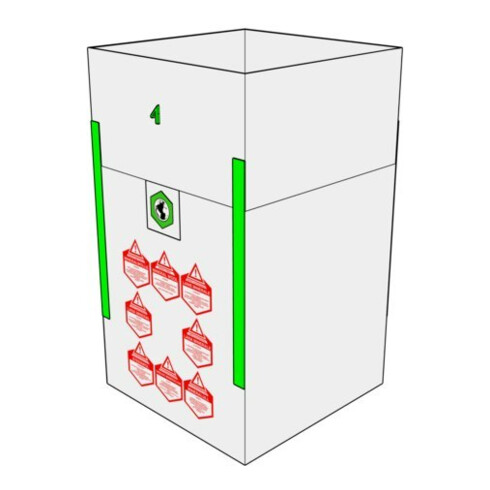 Big Bag 90x90x120 cm, charge utile 150 kg, SF5:1 laine minérale