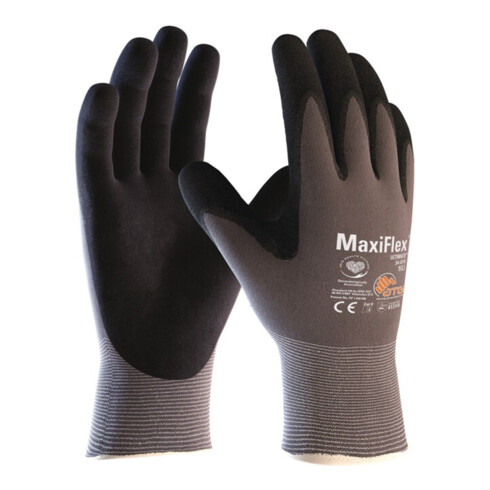 BIG Gants MaxiFlex Ultimate 34-874 Taille 10 gris/noir Nylon avec nitrile EN388 Cat.II