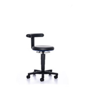 Bimos Allround Hocker mit Rollen Skintec schwarz Sitzhöhe 450-650 mm blau-1