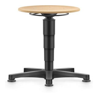 bimos Allround tabouret avec patins, bois, hauteur d'assise 450-650 mm