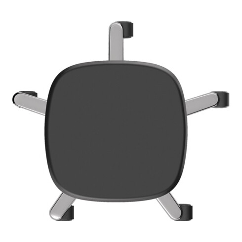 bimos Arbeitsdrehstuhl Labsit m.Gleitern/Fußring Supertec Sitzschale anthrazit Sitzhöh