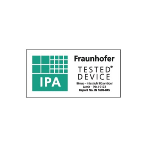 bimos Arbeitsdrehstuhl Labsit m.Gleitern/Fußring Supertec Sitzschale blau Sitzhöhe 520