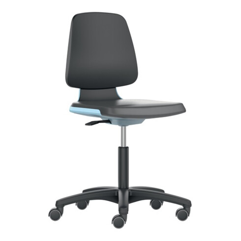 bimos Arbeitsdrehstuhl Labsit m.Rl.Sitzschale blau Integralschaum schwarz 450-650mm