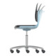 bimos Arbeitsdrehstuhl Labsit Rollen Sitzschale blau Supertec-Gewebe schwarz 450-650mm-4
