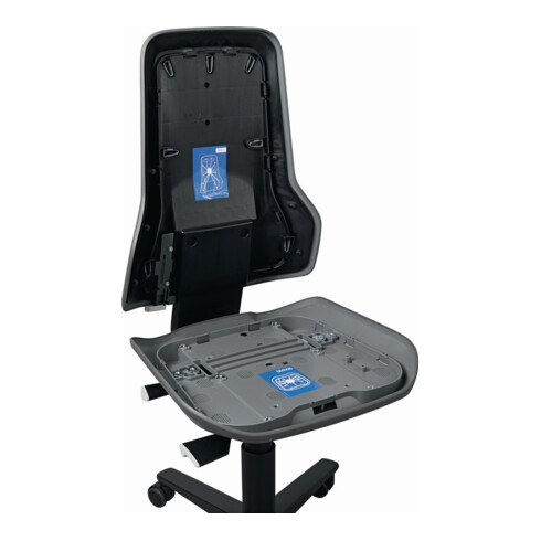 bimos Arbeitsdrehstuhl Neon m.Rollen grau Sitz-H450-620mm Permanentkontakt