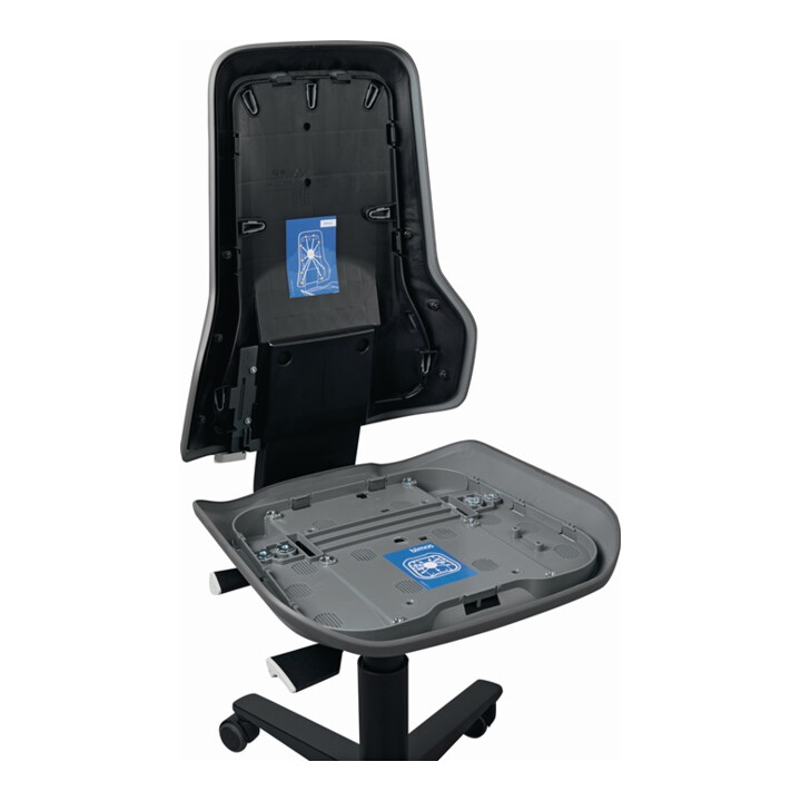 bimos Arbeitsdrehstuhl Neon m.Rollen grau Sitz-H450-620mm Permanentkontakt