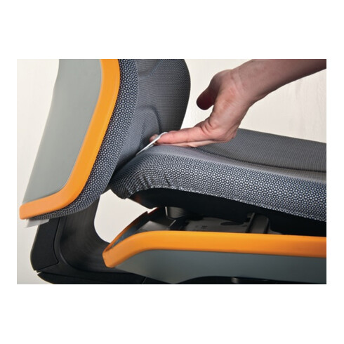 bimos Arbeitsdrehstuhl Neon m.Rollen orange Sitz-H450-620mm Permanentkontakt