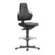 bimos Arbeitsdrehstuhl Nexxit Bodengleiter+Fußring Kunstlederpolster schwarz 570-820mm-1