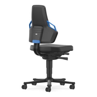 bimos Arbeitsdrehstuhl Nexxit Skintec blau Sitzhöhe 450-600 mm
