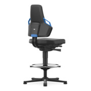 Bimos Arbeitsdrehstuhl Nexxit Skintec Fußring blau Sitzhöhe 570-820 mm-1