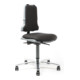 bimos Arbeitsdrehstuhl Sintec 160 mit Stoff schwarz Sitzhöhe 450-600 mit Gleiter und Rollen-1