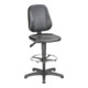 bimos Arbeitsdrehstuhl Unitec mit Gleiter und Fußring und Kunstleder schwarz Sitzhöhe 580-850 mm-1
