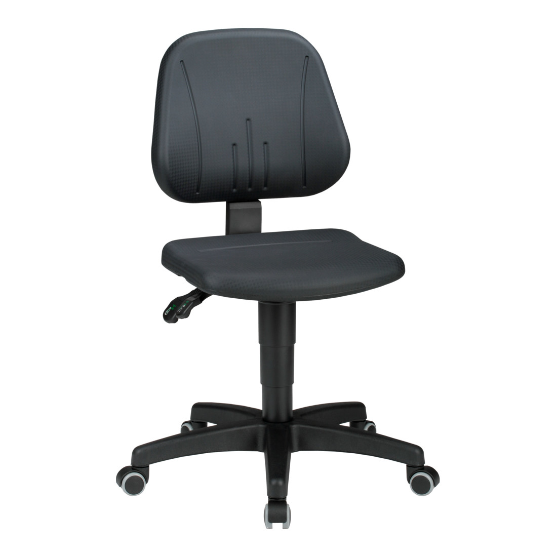 bimos Arbeitsdrehstuhl Unitec mit Rollen und PU-Schaum schwarz Sitzhöhe 440-620 mm