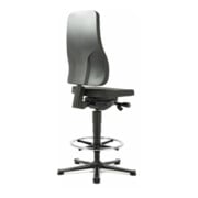 bimos Arbeitsstuhl All-In-One Highline mit Gleiter und Fußring und PU-Schaum schwarz 570-830 mm-4