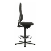 bimos Arbeitsstuhl All-In-One Highline mit Gleiter und Fußring und Stoffpolster schwarz 570-830 mm-3