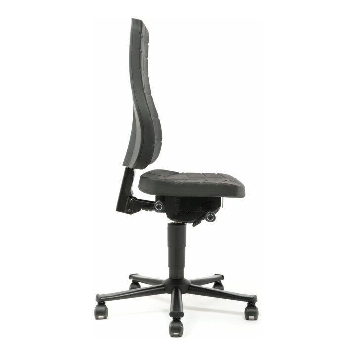 bimos Arbeitsstuhl All-In-One Highline mit Rollen und PU-Schaum schwarz Sitzhöhe 450-600 mm