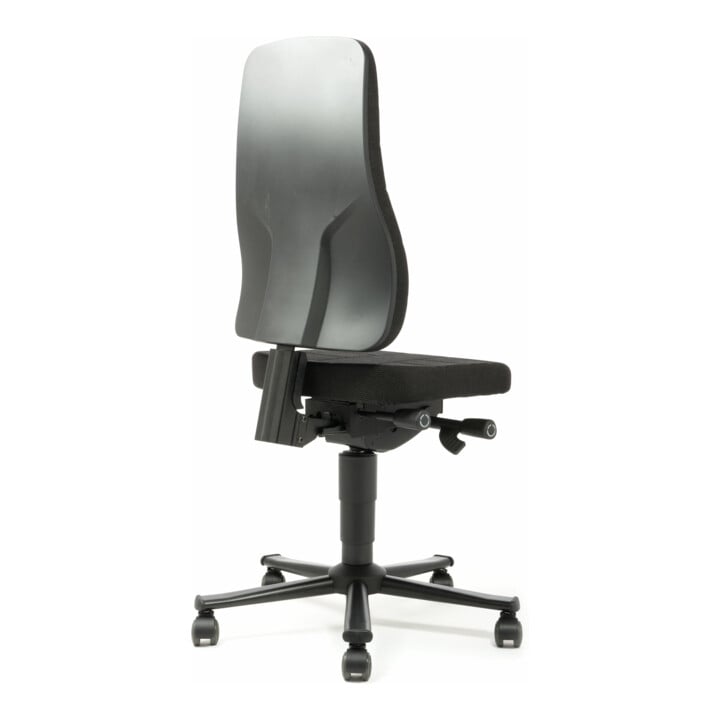 bimos Arbeitsstuhl All-In-One Highline mit Rollen und Stoffpolster schwarz Sitzhöhe 450-600 mm