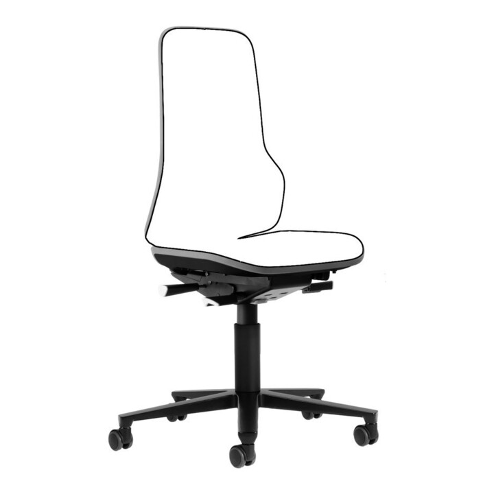 bimos Arbeitsstuhl ESD Neon 2, grau Sitzhöhe 450-620 mm mit Rollen, ohne Polster