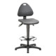 bimos Arbeitsstuhl Isitec mit Gleiter und Fußring und PU-Schaum schwarz Sitzhöhe 580-850 mm-1