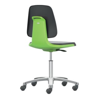 Bimos Arbeitsstuhl Labsit 2 Skintec grün Sitzhöhe 450-650 mm mit Rollen