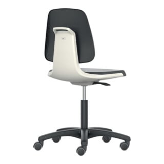 Bimos Arbeitsstuhl Labsit 2 Skintec weiß Sitzhöhe 450-650 mm mit Rollen