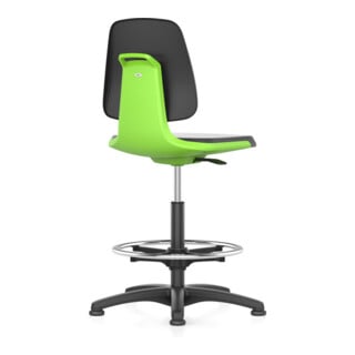 bimos Arbeitsstuhl Labsit 3, PU grün Sitzhöhe 520-770 mm