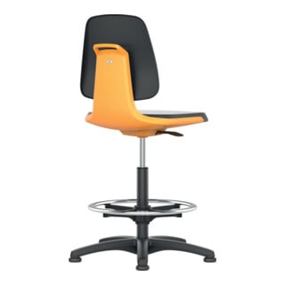 Bimos Arbeitsstuhl Labsit 3 Skintec orange Sitzhöhe 520-770 mm