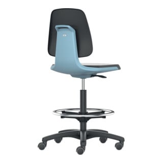 Bimos Arbeitsstuhl Labsit 4 Skintec blau Sitzhöhe 560-810 mm