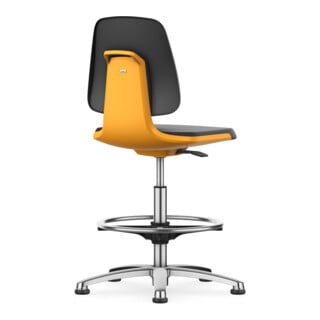Bimos Arbeitsstuhl Labsit mit Gleiter Sitz-H. 520-770 mm Skintec orange