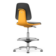 Bimos Arbeitsstuhl Labsit mit Gleiter Sitz-H. 520-770 mm Skintec orange-1