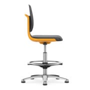 Bimos Arbeitsstuhl Labsit mit Gleiter Sitz-H. 520-770 mm Skintec orange-4