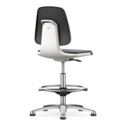 Bimos Arbeitsstuhl Labsit mit Gleiter Sitz-H. 520-770 mm Skintec weiß-1