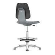 bimos Arbeitsstuhl Labsit anthrazit mit Rollen Sitzhöhe 450-650 mm Kunstleder Sitzschale