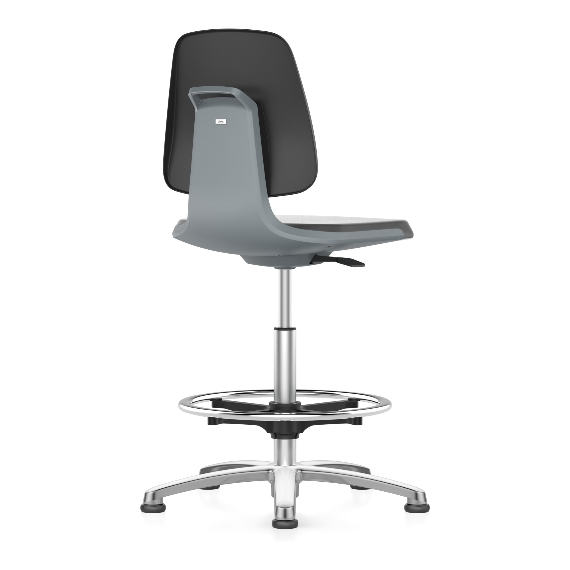 bimos Arbeitsstuhl Labsit mit Gleiter Sitzhöhe 520-770 mm Stoff Sitzschale anthrazit