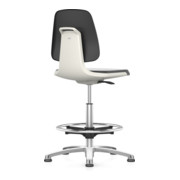 bimos Arbeitsstuhl Labsit weiß mit Gleiter Supertec Sitzschale Sitzhöhe 520-770 mm