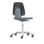 bimos Arbeitsstuhl Labsit mit Rollen, Sitz-H.450-650 mm, Kunstleder, Sitzsch. anthraz.