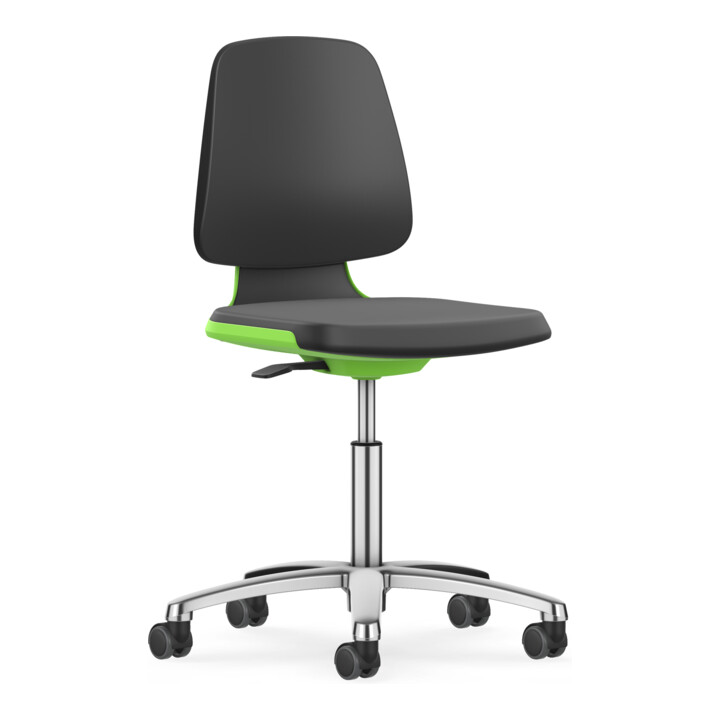 Bimos Arbeitsstuhl Labsit mit Rollen Sitz-H.450-650 mm Skintec anthrazit