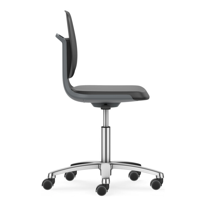 Bimos Arbeitsstuhl Labsit mit Rollen Sitz-H.450-650 mm Skintec anthrazit