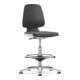 bimos Arbeitsstuhl Labsit mit Rollen Sitz-H.450-650 mm Skintec blau